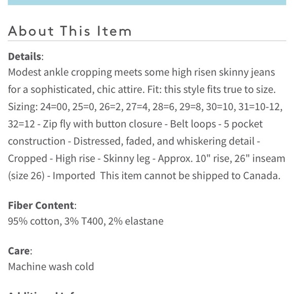 JOES JEANS | Charlie High Rise Skinny Crop - Picture 8 of 8